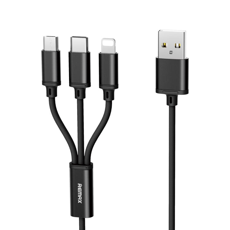 REMAX RC-131TH 1m 2.8A 3-in-1 USB to 8핀 & USB-C / 타입-C & 마이크로 USB 충전 케이블