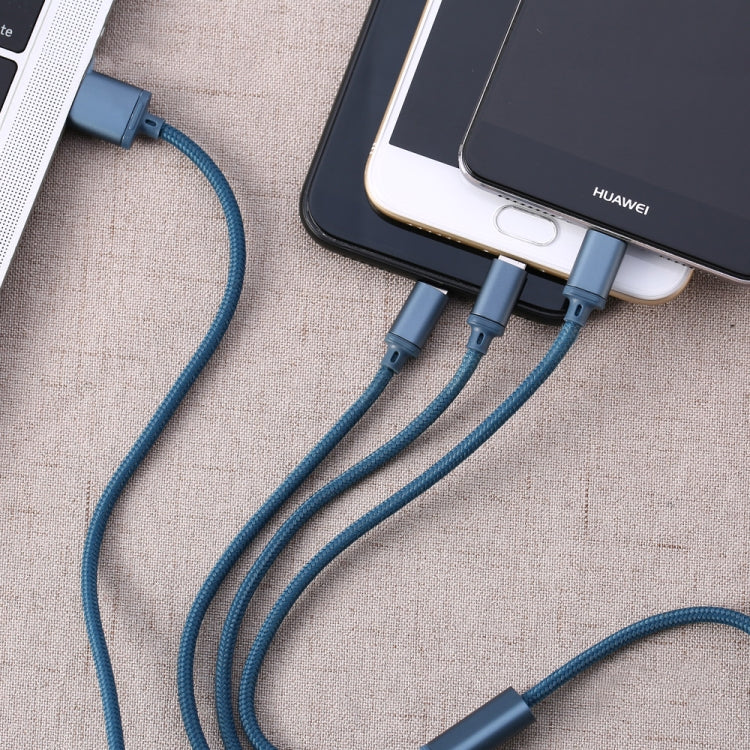 REMAX RC-131TH 1m 2.8A 3-in-1 USB to 8핀 & USB-C / 타입-C & 마이크로 USB 충전 케이블