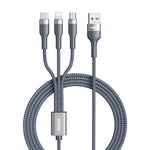 REMAX RC-070TH 1.2m 2A 3-in-1 USB to 8핀 & USB-C / 타입-C & 마이크로 USB 충전 케이블
