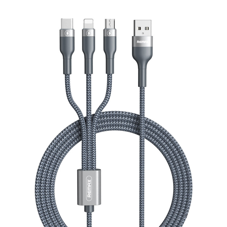REMAX RC-070TH 1.2m 2A 3-in-1 USB to 8핀 & USB-C / 타입-C & 마이크로 USB 충전 케이블