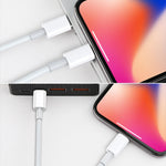 AWEI CL-68 3A 타입-C / USB-C to 8핀 PD 고속 충전 데이터 케이블, 길이: 1m