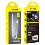 AWEI CL-68 3A 타입-C / USB-C to 8핀 PD 고속 충전 데이터 케이블, 길이: 1m