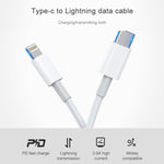 AWEI CL-68 3A 타입-C / USB-C to 8핀 PD 고속 충전 데이터 케이블, 길이: 1m