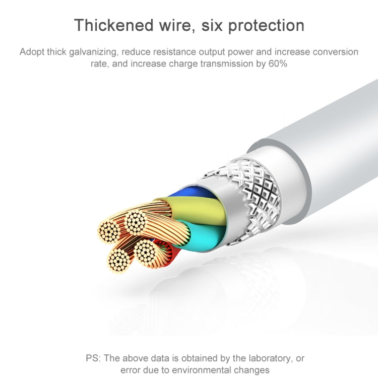 AWEI CL-68 3A 타입-C / USB-C to 8핀 PD 고속 충전 데이터 케이블, 길이: 1m