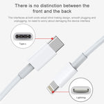 AWEI CL-68 3A 타입-C / USB-C to 8핀 PD 고속 충전 데이터 케이블, 길이: 1m