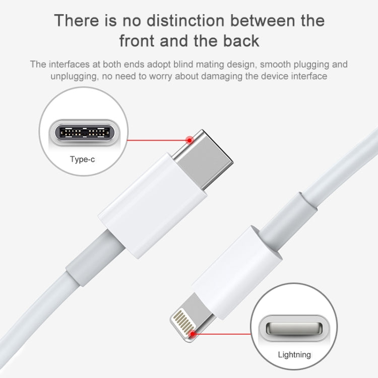 AWEI CL-68 3A 타입-C / USB-C to 8핀 PD 고속 충전 데이터 케이블, 길이: 1m