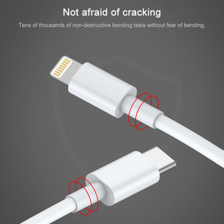AWEI CL-68 3A 타입-C / USB-C to 8핀 PD 고속 충전 데이터 케이블, 길이: 1m