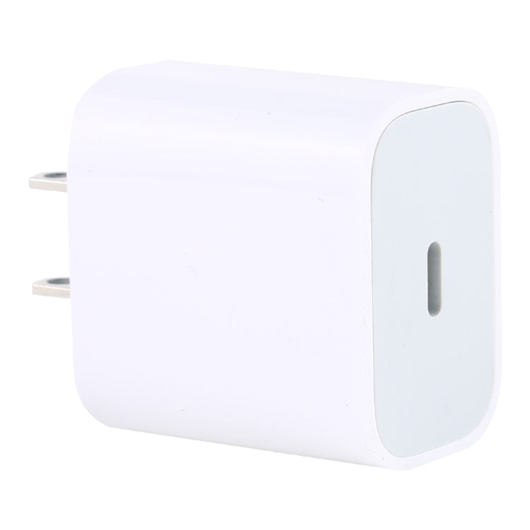PD 20W 단일 USB-C / Type-C 인터페이스 여행용 충전기, US 플러그, 20W US 플러그