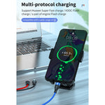 40W 5A USB to 마이크로 USB + USB-C / 타입-C + 8핀 빠른 충전 데이터 케이블, 케이블 길이: 1.2m, 1.2m