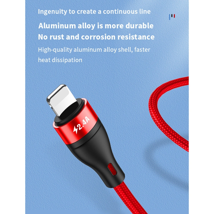 40W 5A USB to 마이크로 USB + USB-C / 타입-C + 8핀 빠른 충전 데이터 케이블, 케이블 길이: 1.2m, 1.2m