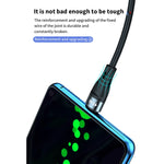 40W 5A USB to 마이크로 USB + USB-C / 타입-C + 8핀 빠른 충전 데이터 케이블, 케이블 길이: 1.2m, 1.2m