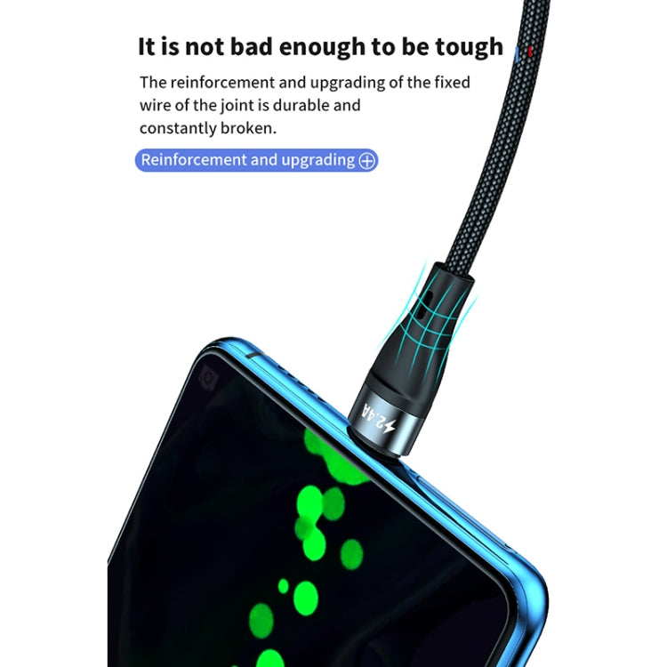 40W 5A USB to 마이크로 USB + USB-C / 타입-C + 8핀 빠른 충전 데이터 케이블, 케이블 길이: 1.2m, 1.2m