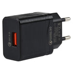 LZ-728 2-in-1 18W QC 3.0 USB 인터페이스 여행용 충전기 + USB to 8핀 데이터 케이블 세트, EU 플러그, 케이블 길이: 1m, 8핀 케이블 포함