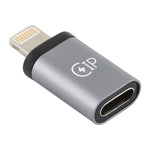 8핀 수컷 to USB-C / 타입-C 암컷 충전 어댑터, 데이터 전송 지원, 8핀 수컷