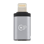 8핀 수컷 to USB-C / 타입-C 암컷 충전 어댑터, 데이터 전송 지원, 8핀 수컷