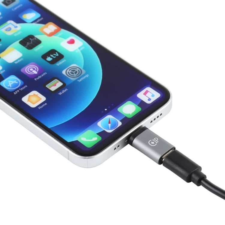 8핀 수컷 to USB-C / 타입-C 암컷 충전 어댑터, 데이터 전송 지원, 8핀 수컷