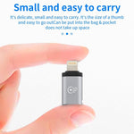 8핀 수컷 to USB-C / 타입-C 암컷 충전 어댑터, 데이터 전송 지원, 8핀 수컷