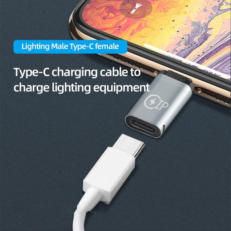 8핀 수컷 to USB-C / 타입-C 암컷 충전 어댑터, 데이터 전송 지원, 8핀 수컷