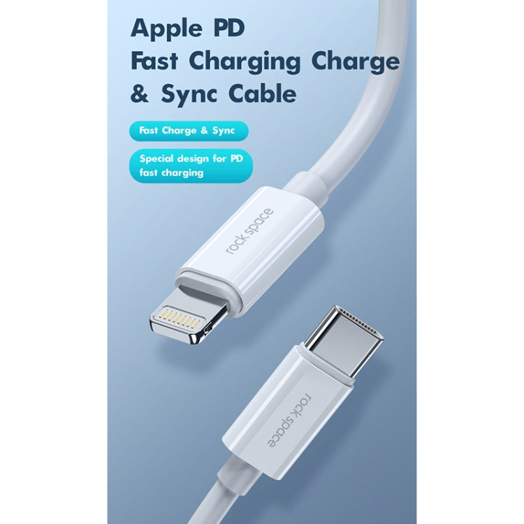 ROCK Space Z19 PD 20W 3A USB-C / 타입-C to 8핀 빠른 충전 TPE 데이터 케이블, 케이블 길이: 1m, Z19