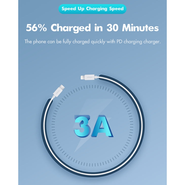 ROCK Space Z19 PD 20W 3A USB-C / 타입-C to 8핀 빠른 충전 TPE 데이터 케이블, 케이블 길이: 1m, Z19