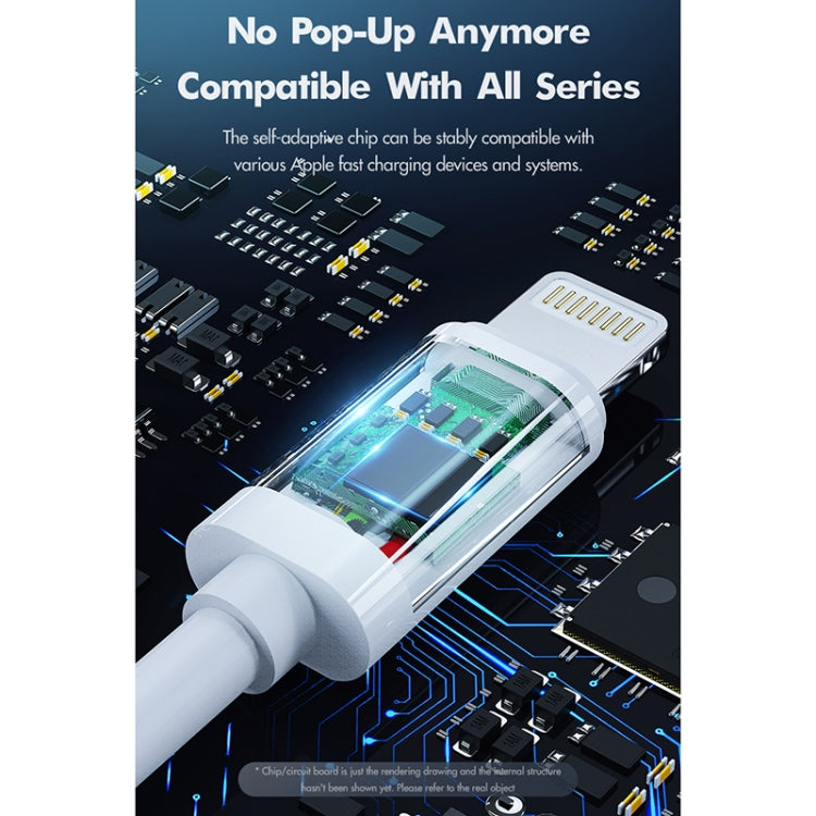 ROCK Space Z19 PD 20W 3A USB-C / 타입-C to 8핀 빠른 충전 TPE 데이터 케이블, 케이블 길이: 1m, Z19