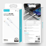 ROCK Space Z19 PD 20W 3A USB-C / 타입-C to 8핀 빠른 충전 TPE 데이터 케이블, 케이블 길이: 1m, Z19