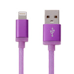 1m 네트 스타일 메탈 헤드 8핀 to USB 데이터 / 충전 케이블