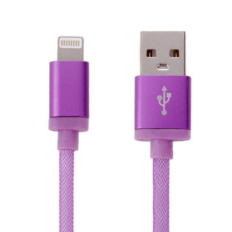 1m 네트 스타일 메탈 헤드 8핀 to USB 데이터 / 충전 케이블