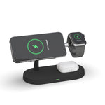 T268 5-in-1 15W 다기능 자석 무선 충전기 iPhone 12 시리즈 & 애플 워치 & AirPods 1 / 2 / Pro용, LED 라이트 포함