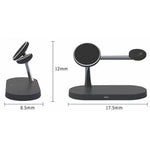 T268 5-in-1 15W 다기능 자석 무선 충전기 iPhone 12 시리즈 & 애플 워치 & AirPods 1 / 2 / Pro용, LED 라이트 포함