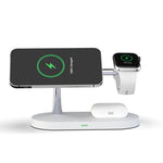 T268 5-in-1 15W 다기능 자석 무선 충전기 iPhone 12 시리즈 & 애플 워치 & AirPods 1 / 2 / Pro용, LED 라이트 포함