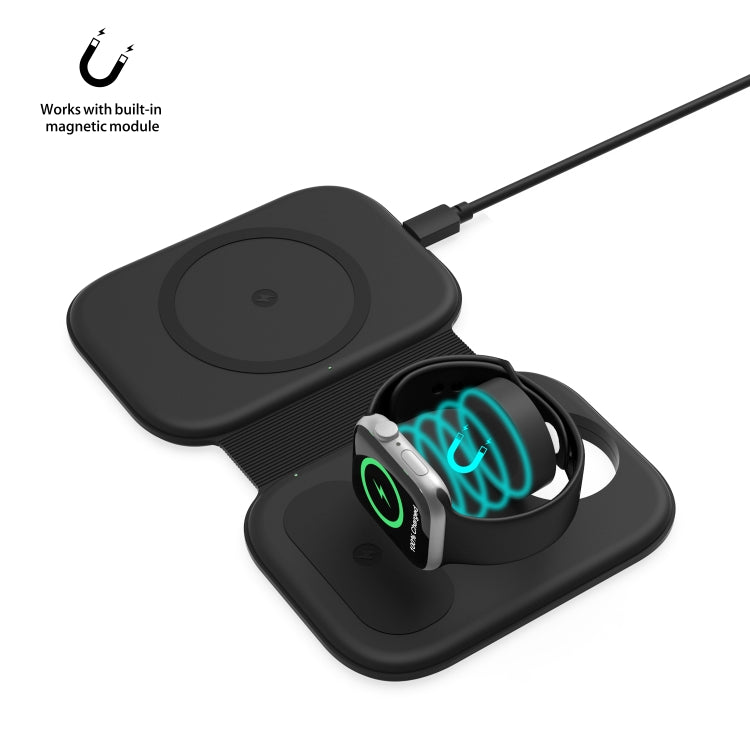 F20 3-in-1 15W 다기능 자석 접이식 무선 충전기 iPhone 시리즈 & 애플 워치 & AirPods용, F20