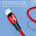 K061 1.2m 5A 3 in 1 USB to 8핀 + USB-C / 타입-C + 마이크로 USB 라운드 빠른 충전 데이터 케이블