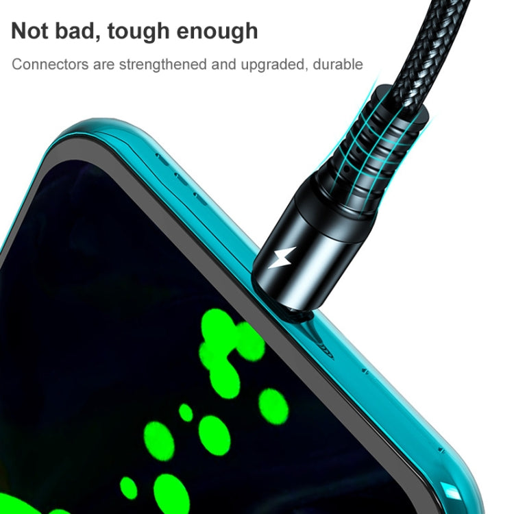 K061 1.2m 5A 3 in 1 USB to 8핀 + USB-C / 타입-C + 마이크로 USB 라운드 빠른 충전 데이터 케이블