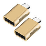 2개입 SBT-158 USB-C / 타입-C 수컷 to USB 3.0 암컷 아연 합금 어댑터, SBT-158 블랙, SBT-158 골드, SBT-158 로즈 골드, SBT-158 실버