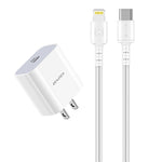 awei PD5 PD 20W 고속 충전 여행용 충전기 전원 어댑터 타입-C / USB-C to 8핀 케이블 포함, 미국 플러그