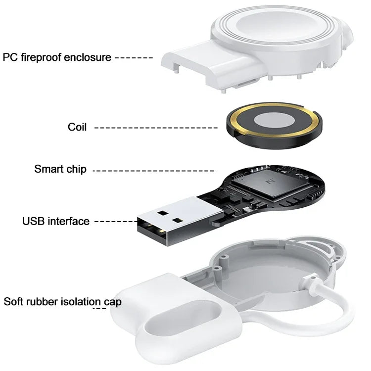 adj-983 휴대용 자석 무선 충전기, Apple Watch용, adj-983