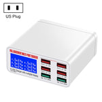 WLX-896+ 6 in 1 다기능 스마트 디지털 디스플레이 USB 충전기, WLX-896+(AU 플러그), WLX-896+(EU 플러그), WLX-896+(UK 플러그), WLX-896+(US 플러그)