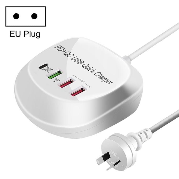 WLX-T3P 4 in 1 PD + QC 다기능 스마트 고속 충전 USB 충전기, WLX-T3P AU 플러그, WLX-T3P EU 플러그, WLX-T3P UK 플러그, WLX-T3P US 플러그