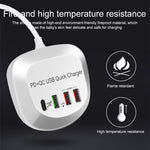WLX-T3P 4 in 1 PD + QC 다기능 스마트 고속 충전 USB 충전기, WLX-T3P AU 플러그, WLX-T3P EU 플러그, WLX-T3P UK 플러그, WLX-T3P US 플러그