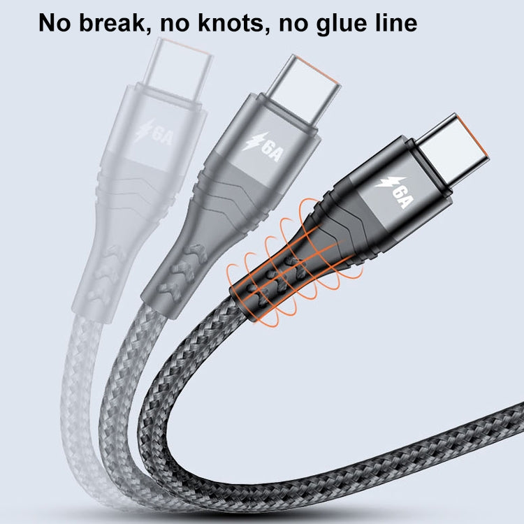ADC-138 66W 3 in 1 USB to 8핀 + 마이크로 USB + USB-C / 타입-C 고속 충전 꼬임 데이터 케이블, 케이블 길이: 1.2m