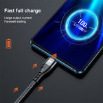 ADC-138 66W 3 in 1 USB to 8핀 + 마이크로 USB + USB-C / 타입-C 고속 충전 꼬임 데이터 케이블, 케이블 길이: 1.2m
