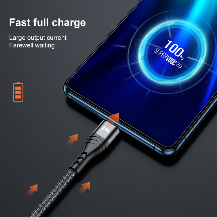 ADC-138 66W 3 in 1 USB to 8핀 + 마이크로 USB + USB-C / 타입-C 고속 충전 꼬임 데이터 케이블, 케이블 길이: 1.2m