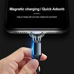 M11 3-in-1 3A USB to 8핀 + 마이크로 USB + USB-C / 타입-C 나일론 꼬임 자석 데이터 케이블, 케이블 길이: 1m, 8핀 + 마이크로 USB + USB-C / 타입-C