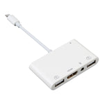 4 in 1 8핀 to 듀얼 USB + 3.5mm AUX + HDMI OTG 오디오 디지털 AV 어댑터
