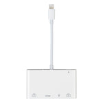 4 in 1 8핀 to 듀얼 USB + 3.5mm AUX + HDMI OTG 오디오 디지털 AV 어댑터