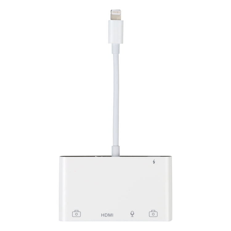 4 in 1 8핀 to 듀얼 USB + 3.5mm AUX + HDMI OTG 오디오 디지털 AV 어댑터