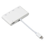 4 in 1 8핀 to 듀얼 USB + 3.5mm AUX + HDMI OTG 오디오 디지털 AV 어댑터