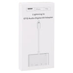 4 in 1 8핀 to 듀얼 USB + 3.5mm AUX + HDMI OTG 오디오 디지털 AV 어댑터