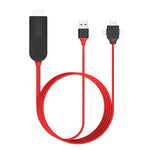 MiraScreen L7-8 3-in-1 8핀 + 마이크로 USB + USB-C / 타입-C to HDMI 비디오 변환 케이블, 케이블 길이: 2m, 3-in-1 HDMI